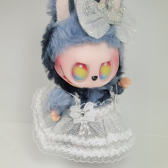 Labubu dress with bows and crown iridescent glitter No Doll - Picture 9 of 9